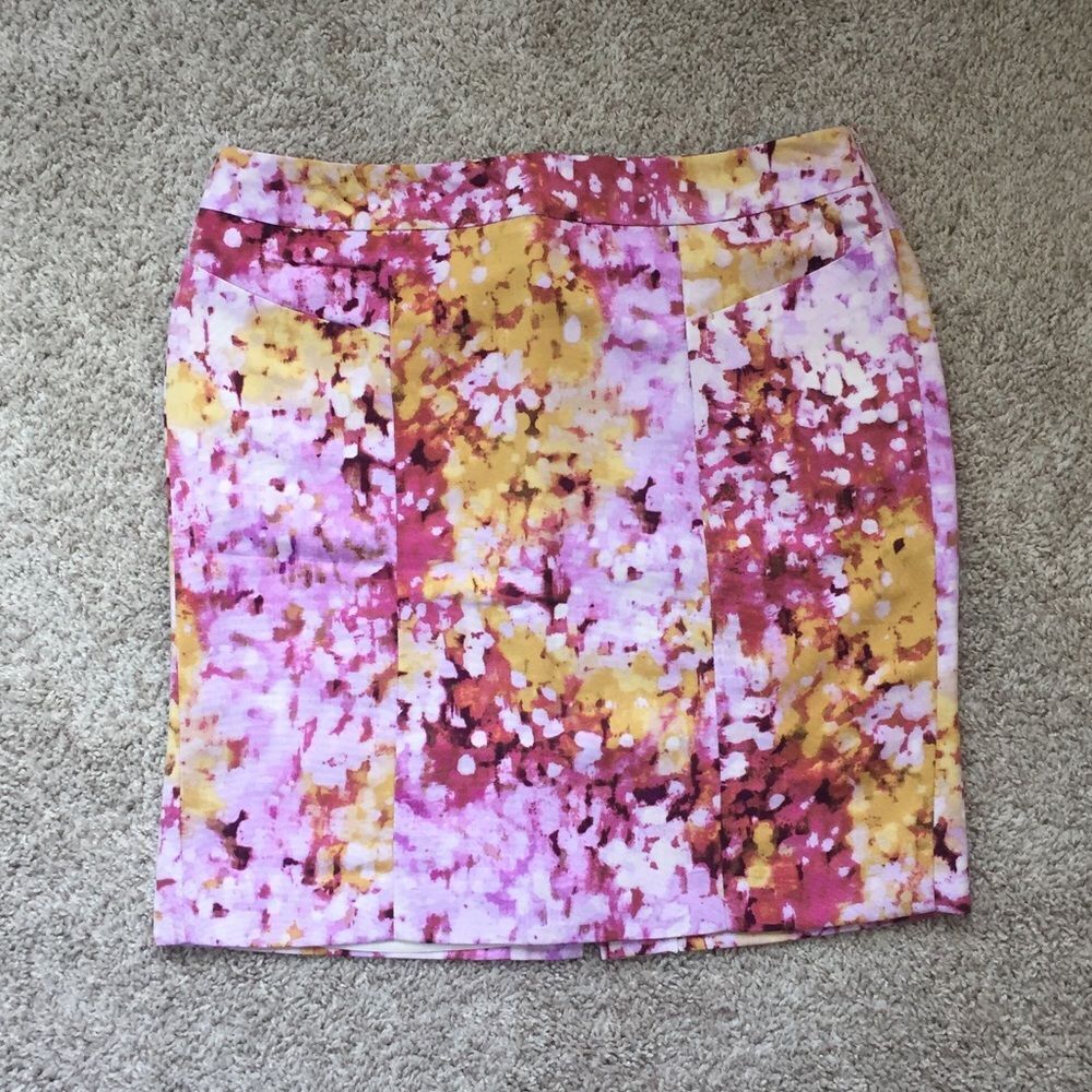 Loft Purple Print Skirt